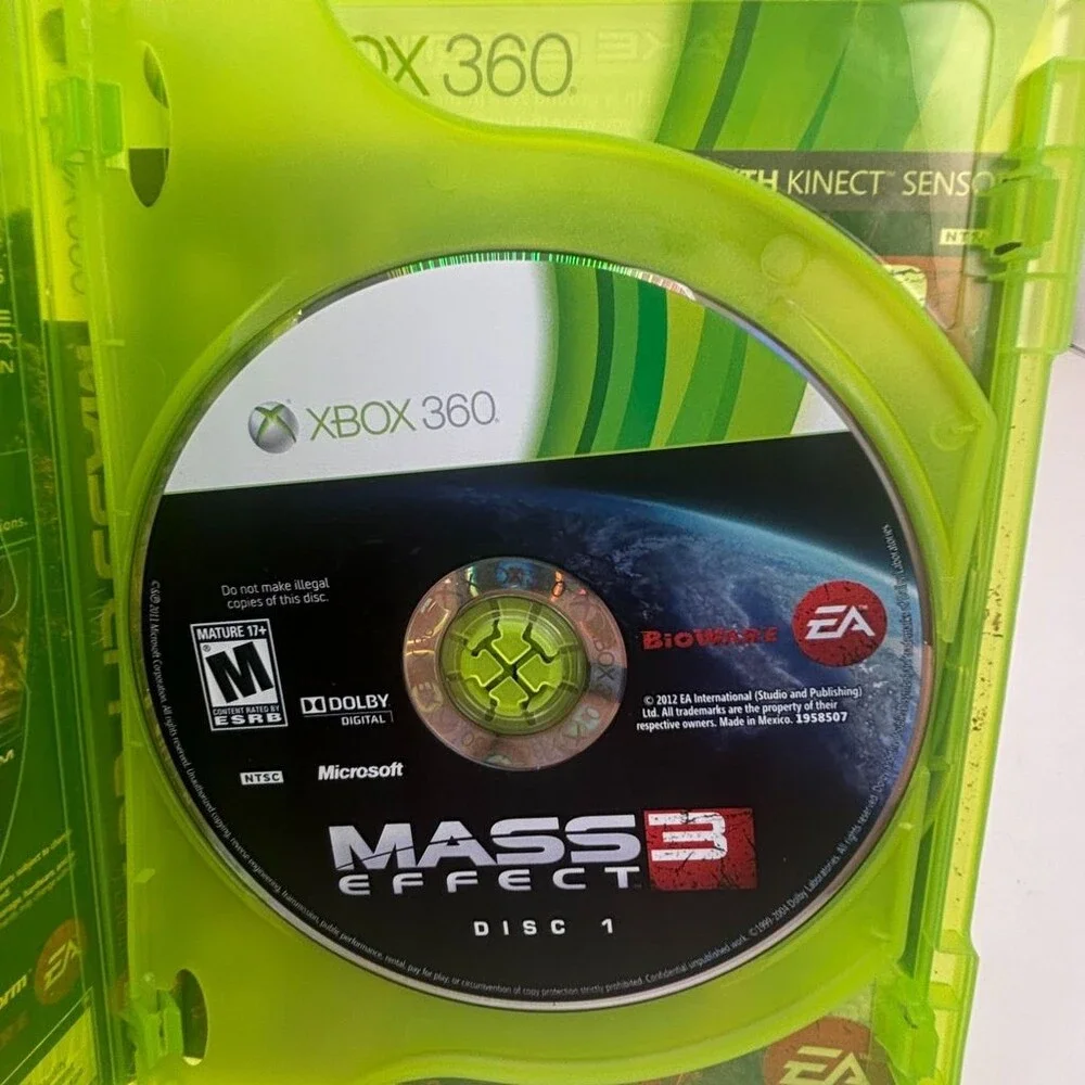 Mass Effect 3 (Microsoft Xbox 360, 2012) BioWare EA No Manual